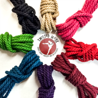Collection of Ethically Sourced Bondage Rope in Various Colors, Hand-Finished with Durable Whipping