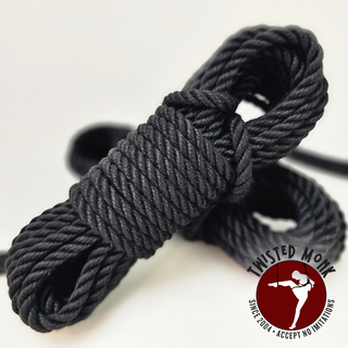 Black POSH Bondage Rope - Small Batch & Ethically Sourced | The Twisted Monk