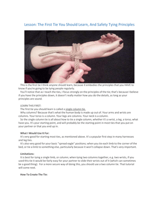 Rope Bondage The Smart Way (eBook)