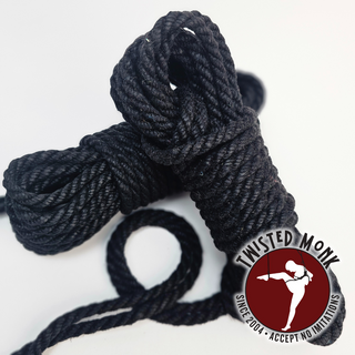 Black Hemp Bondage Rope - Small Batch & Ethically Sourced | The Twisted Monk