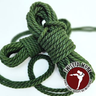Green Hemp Bondage Rope - Durable & Ethical | The Twisted Monk