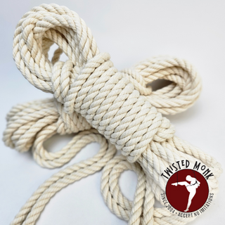White Cotton Bondage Rope - Durable & Ethical | The Twisted Monk