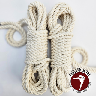 White Cotton Bondage Rope - Durable & Ethical | The Twisted Monk