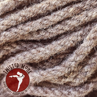 6mm chocolate wool rope from The Twisted Monk, soft and durable for various uses