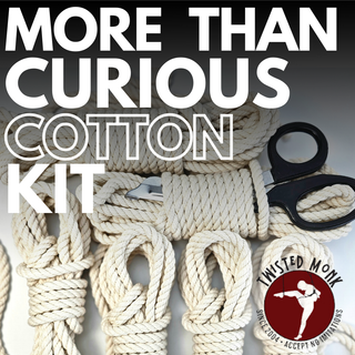 More Than Curious cotton bondage rope kit by The Twisted Monk featuring soft, durable ropes and safety scissors