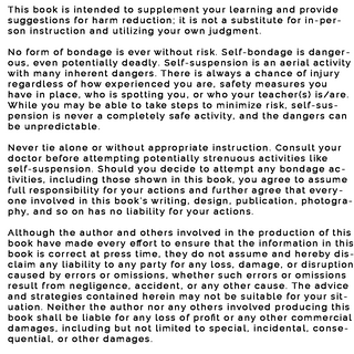Self-Suspension Bondage Guide Book with Risk Awareness Tips and Safety Instructions for Informed Practitioners