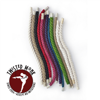 Twisted Monk rope sampler featuring a variety of colorful ropes for versatile use in various activities