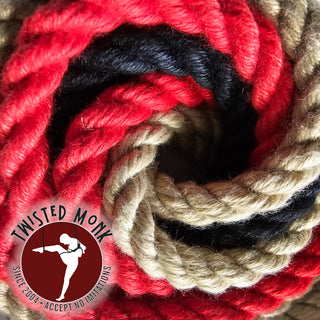 Durable ropes for Tall Ship Sailing in red and black colors ideal for Safety POSH Suspension