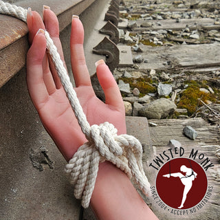 Soft and stretchy cotton bondage rope, ethically sourced and ready for safe, enjoyable use.