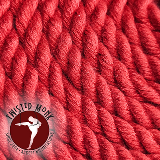 Hand-Spun Bamboo Bondage Rope - Crimson