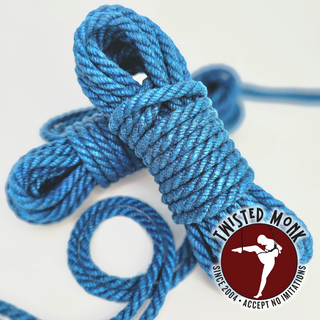 Blue Hemp Bondage Rope - Small Batch & Ethically Sourced | The Twisted Monk