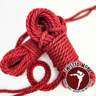Crimson Hemp Bondage Rope - Small Batch & Ethically Sourced | The Twisted Monk