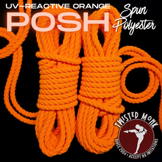 Orange UV POSH Bondage Rope - Small Batch & Ethically Sourced | The Twisted Monk