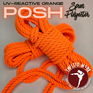 Orange UV POSH Bondage Rope - Small Batch & Ethically Sourced | The Twisted Monk