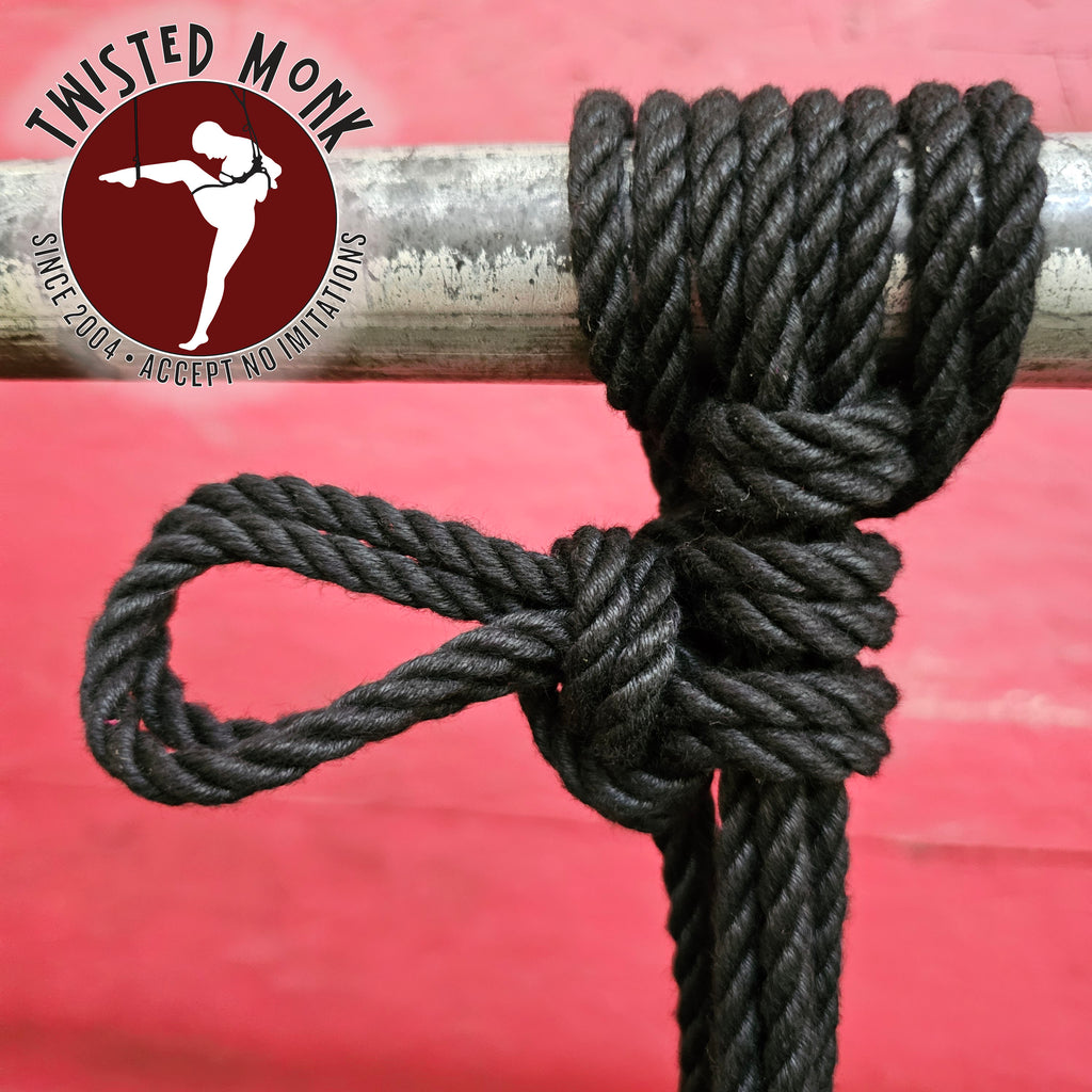 Monk Rope Black BDSM Rope - Individual Ropes by Langman | The Twisted Monk