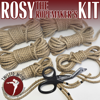 The Twisted Monk bondage rope kit featuring durable ropes and scissors for versatile tying options