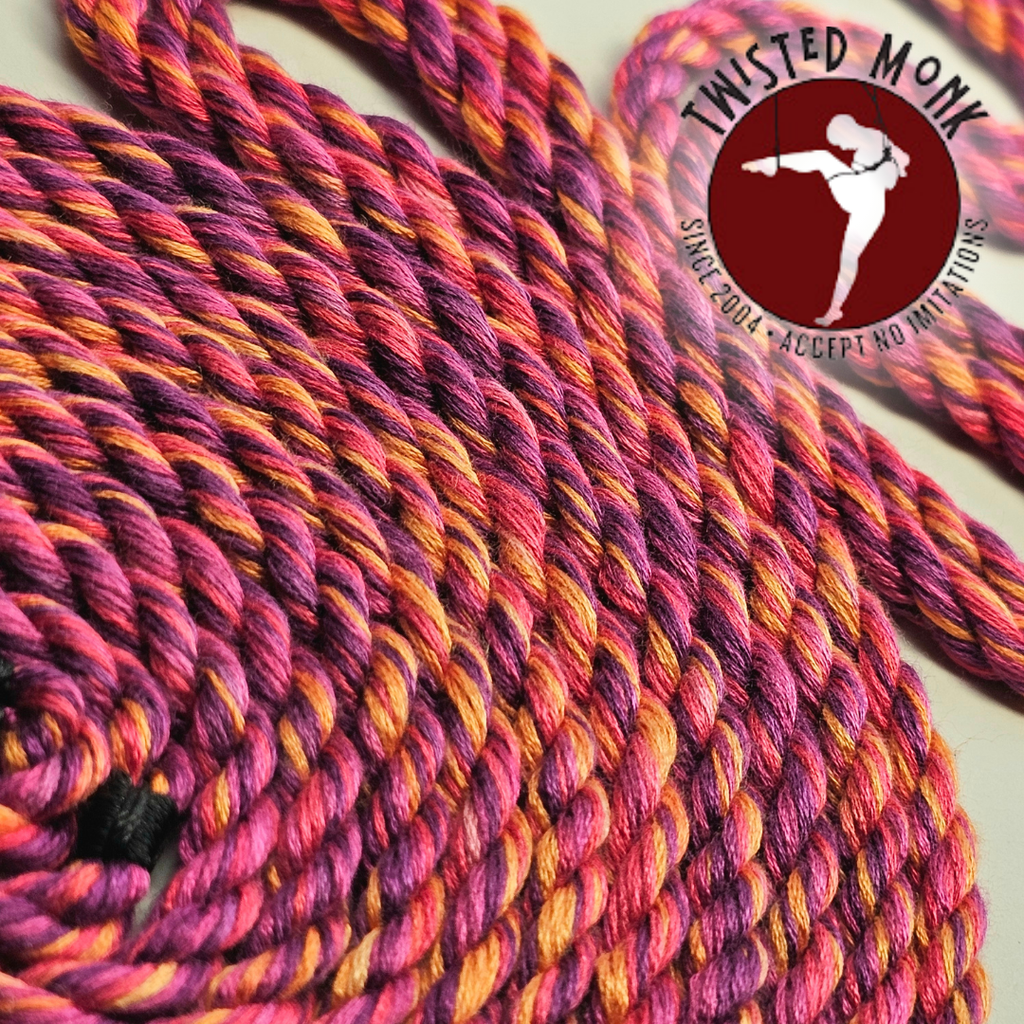 Sunset Bamboo Rope for Bondage - Hand-Spun Quality | The Twisted Monk
