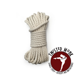 The Twisted Monk cotton bondage rope kit, featuring soft, durable cotton rope for bondage and creative tie techniques.