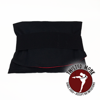 MonkSak Pak storage solution in black fabric with red interior for organizing accessories