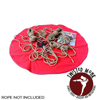 MonkSak Pak storage solution in vibrant red, designed for organizing ropes and accessories