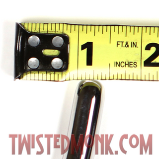 Specialty Steel Z-Hook bondage accessory with measuring tape for size reference